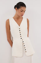 DEMI CREAM LONGLINE VEST Nav Image 6