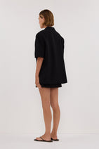 RITA BLACK SHORT SLEEVE BLAZER Nav Image 6