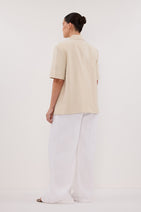 RITA SAND SHORT SLEEVE BLAZER Nav Image 9