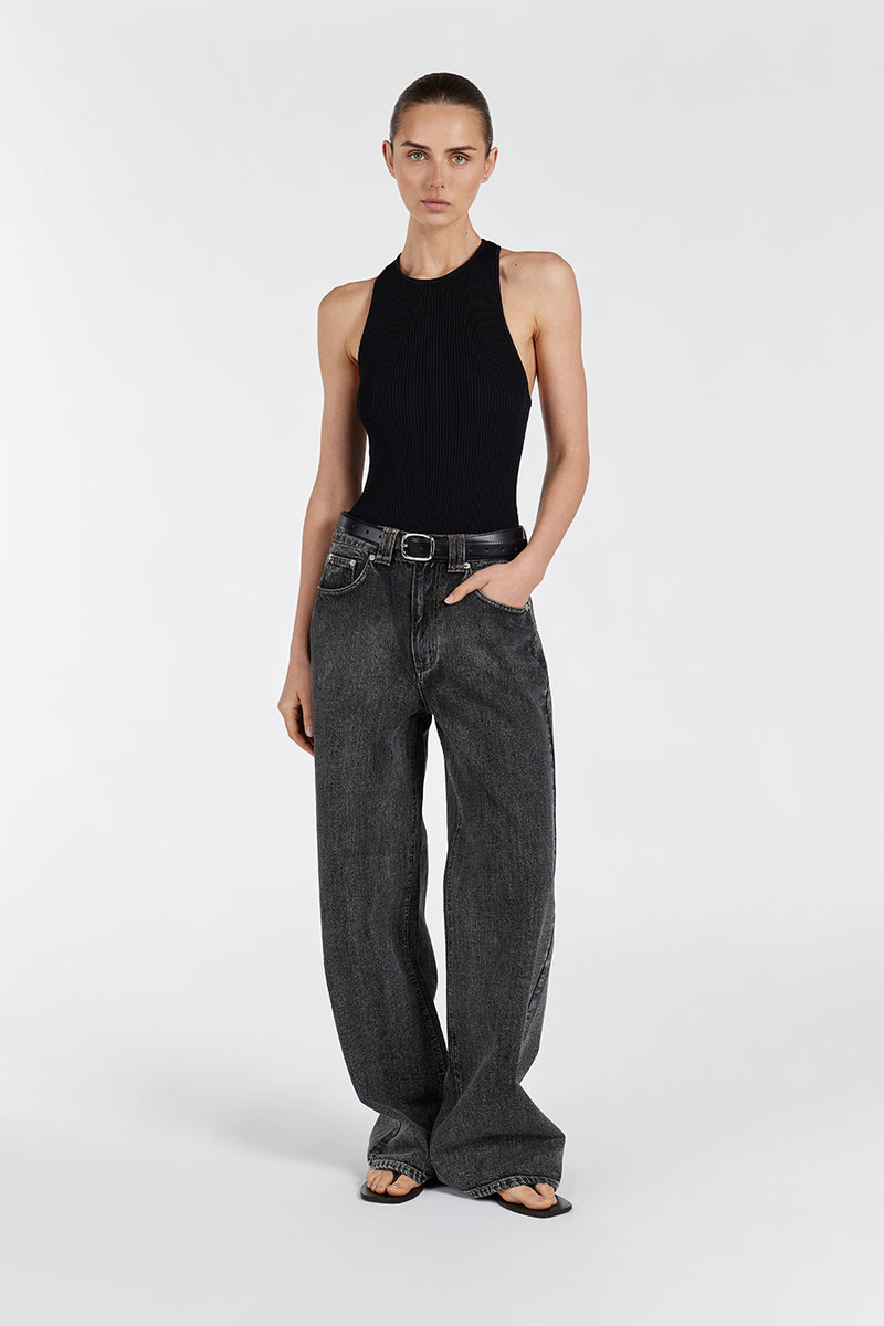 REAGAN 2.0 WASHED BLACK SLOUCHY JEAN