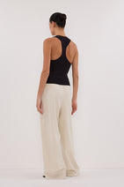 DEVIN WASHED BLACK RACER KNIT TANK Nav Image 4