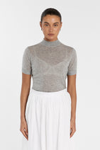 MASON SILVER MARLE WOOL BLEND TOP Nav Image 2