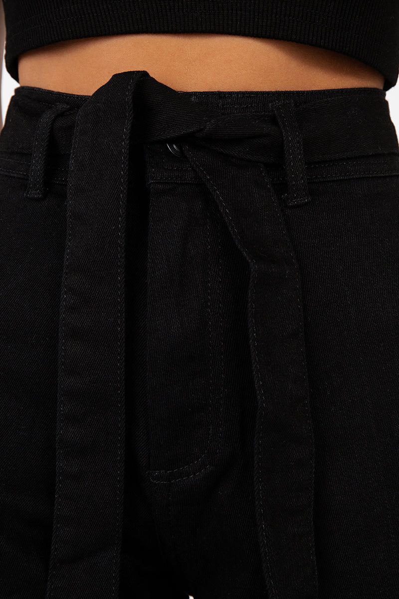 NOAH BLACK WIDE LEG DENIM JEAN | Dissh