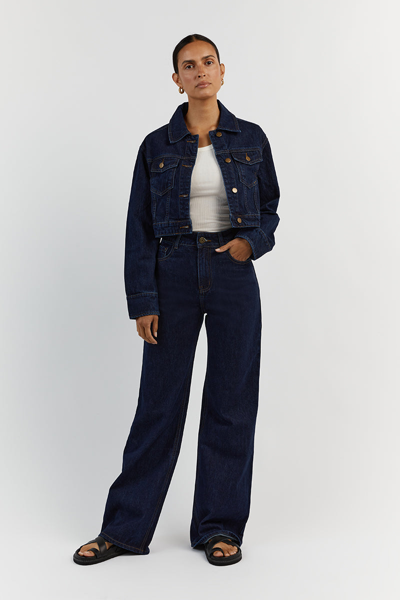 DEVIN INDIGO WIDE LEG DENIM JEAN