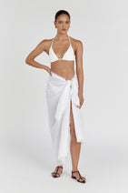 NOVA WHITE LINEN SARONG Nav Image 1