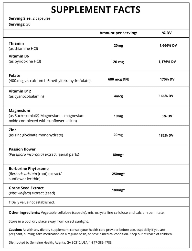 Daily Hormone Balance Supplement Facts