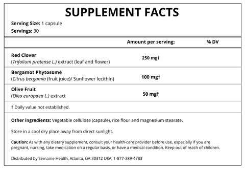 Menopause Essentials Supplement Facts