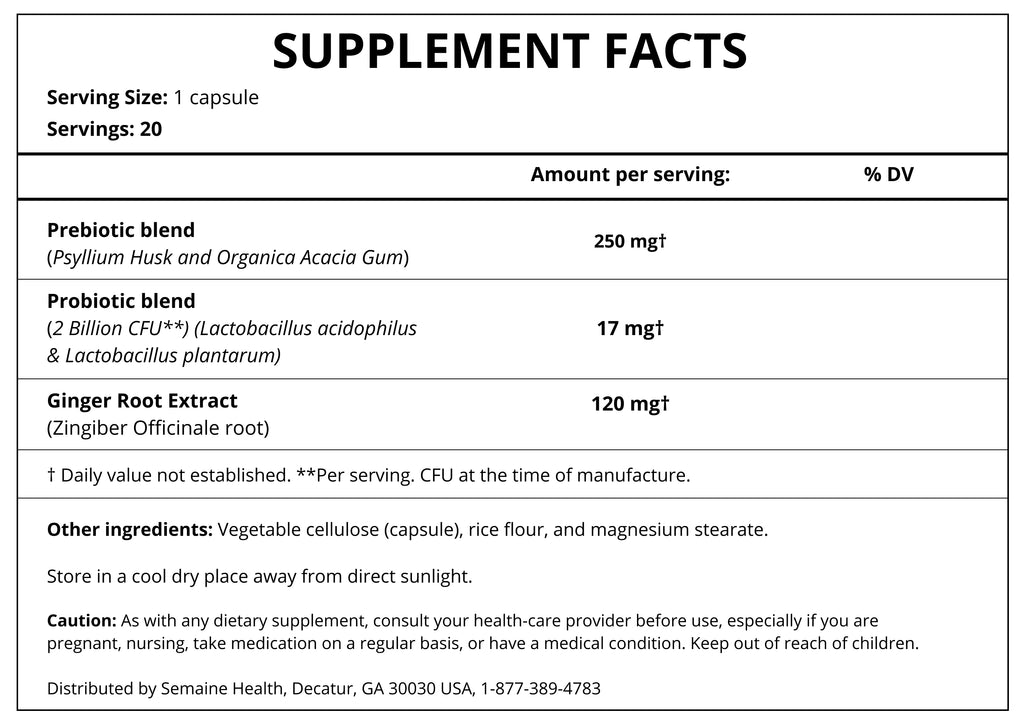 Pre + Probiotic For Women Supplement Facts