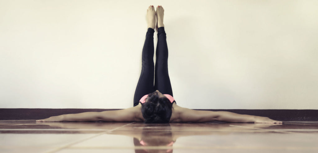 Legs up wall yoga