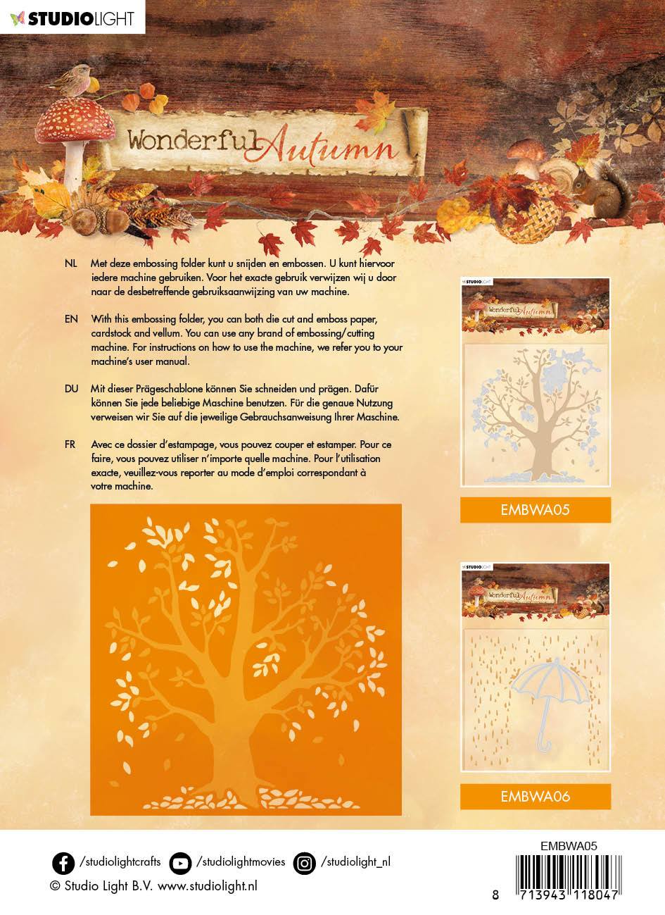 Perfect Pairs Embossing Folders (2) - Autumn Screen