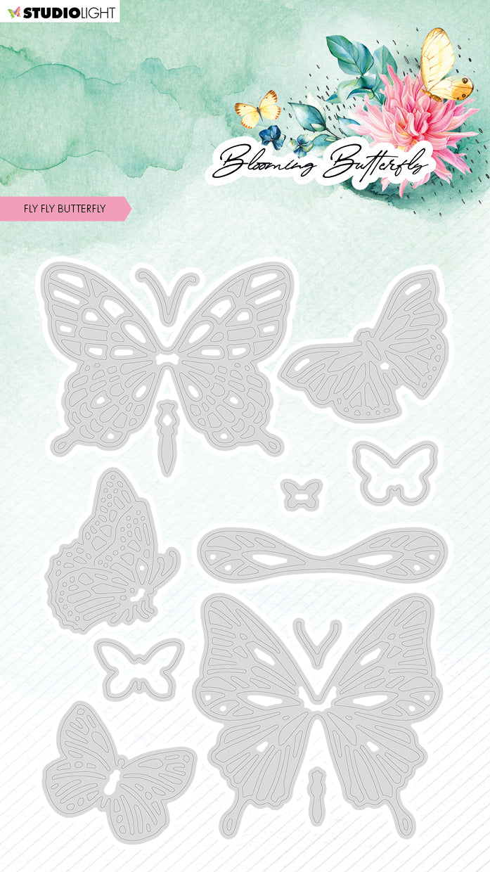 SL Vellum Set Background Patterns Blooming Butterfly 203x203x3mm 6 Sh Nr.03