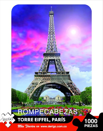 ladrón Sombreado romántico Rompecabezas Puzzle Torre Eiffel 1000 Piezas – DeriGO
