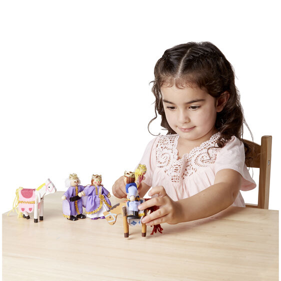 royal family wooden doll set