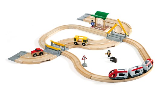 BRIO Rail de Train Jeu de ports - 16 Parties - Rouge 33061