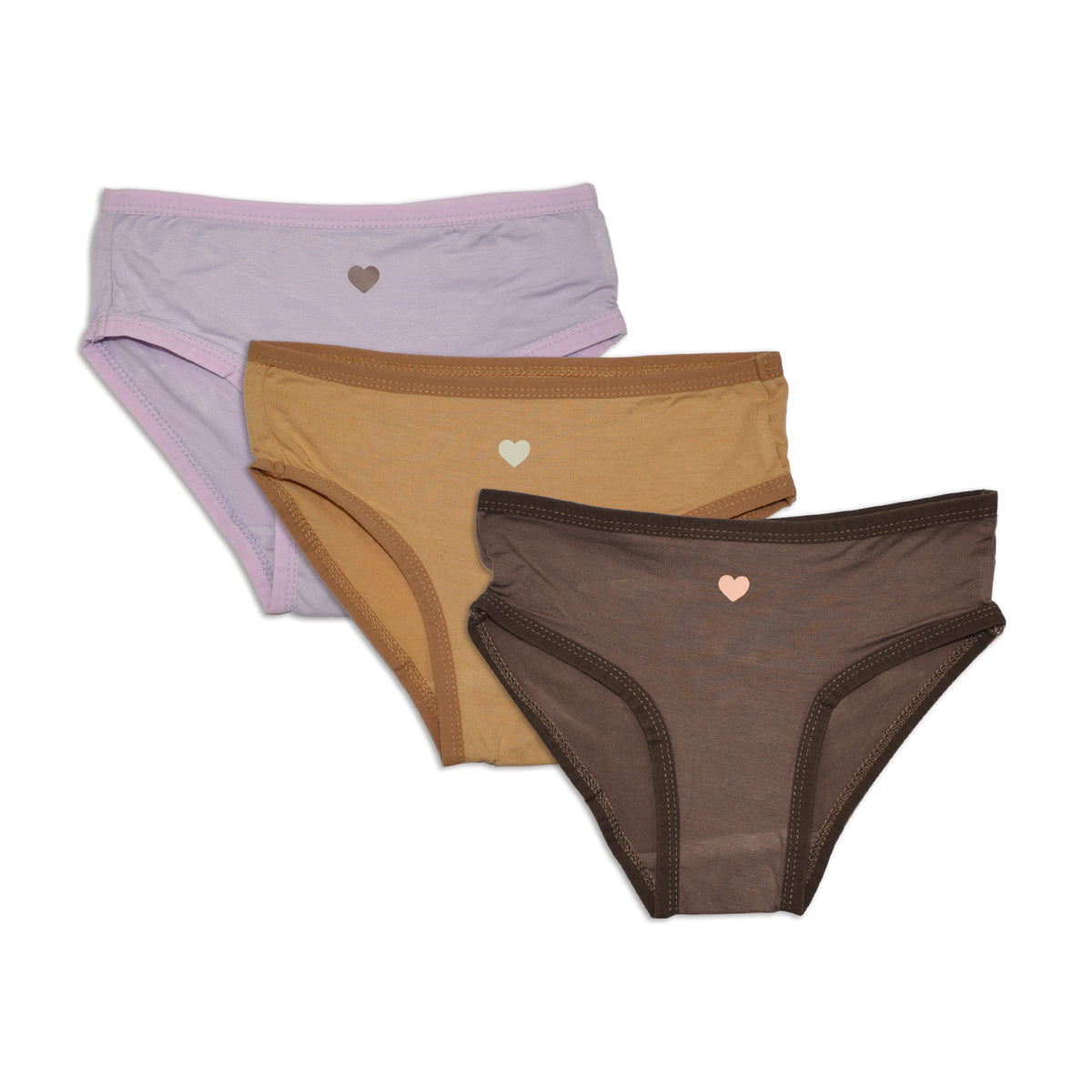 Bamboo Girls Bikini Underwear 3 pack (Pink Lemonade/Lustre/Soft Sand)
