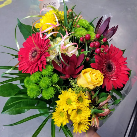 A handmade bouquet from Rice Road Greenhouses