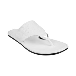 Ledero White flip flops for men | Buy 