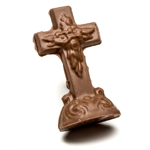 Chocolate Easter cross for DIY Easter baskets