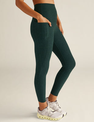 Beyond Yoga Spacedye Commuter Midi Joggers in Green