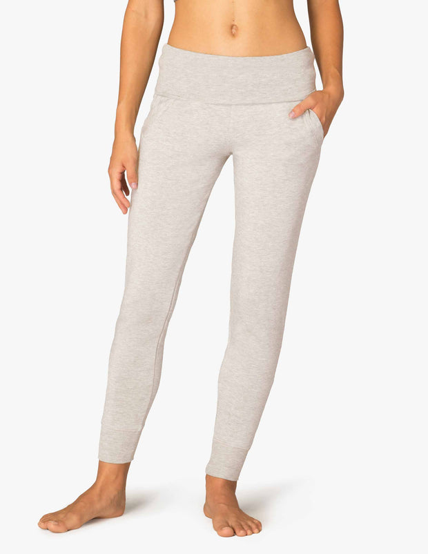 beyond yoga cozy fleece foldover sweatpant