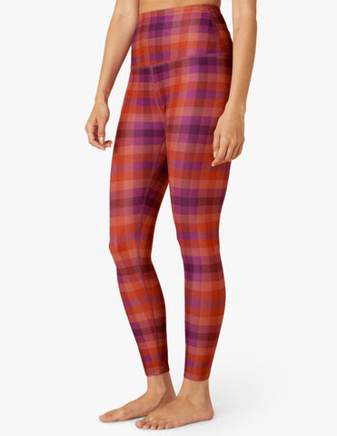 Chai Winter Check SoftMark High Waisted Midi Legging | Beyond Yoga