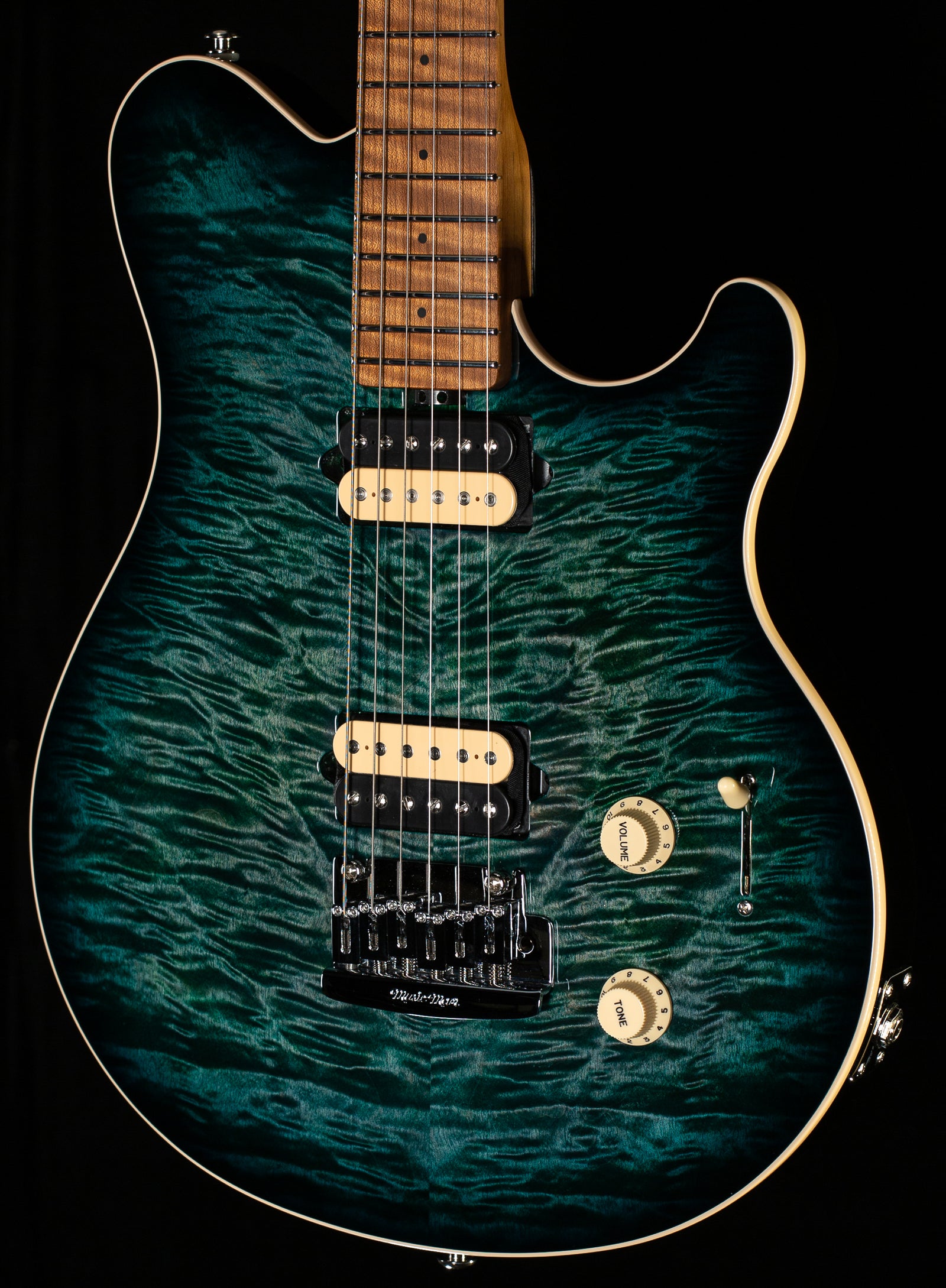 Ernie Ball Music Man Luke L4 SSS Trem Diesel Blue (632) - Willcutt Guitars