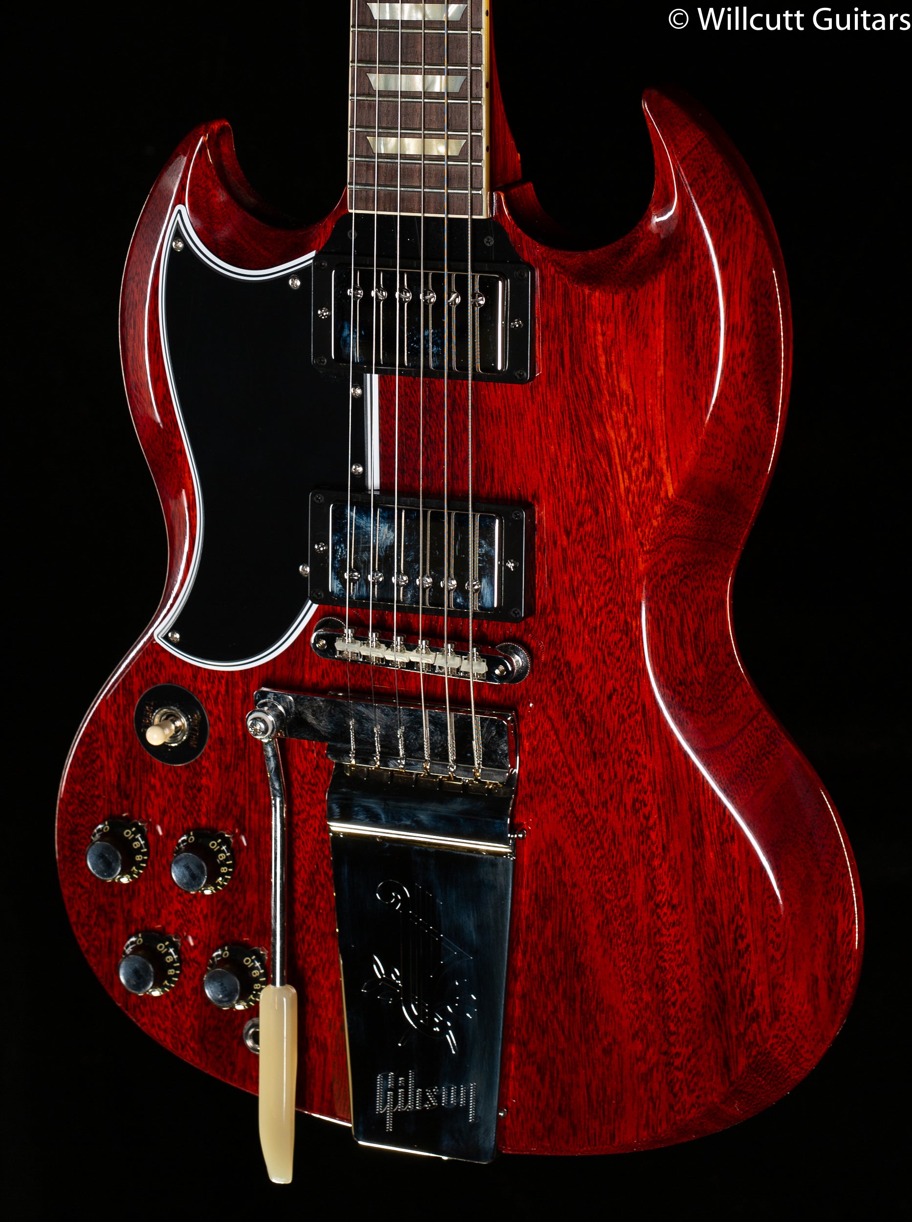 Metafoor Gecomprimeerd Verlichting Gibson Custom Shop 1964 SG Standard Cherry Maestro Vibrola Lefty - Willcutt  Guitars