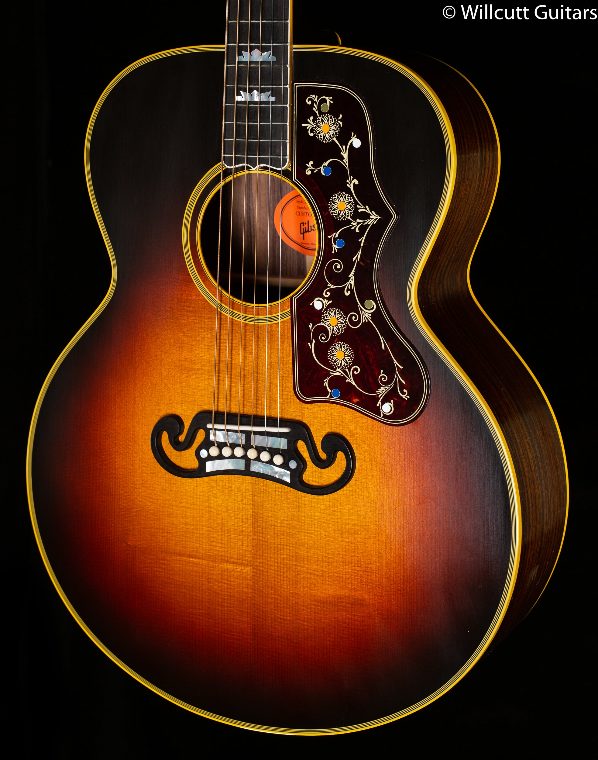 Gibson Custom Shop Pre-War SJ-200 Rosewood Vintage Sunburst - Willcutt  Guitars