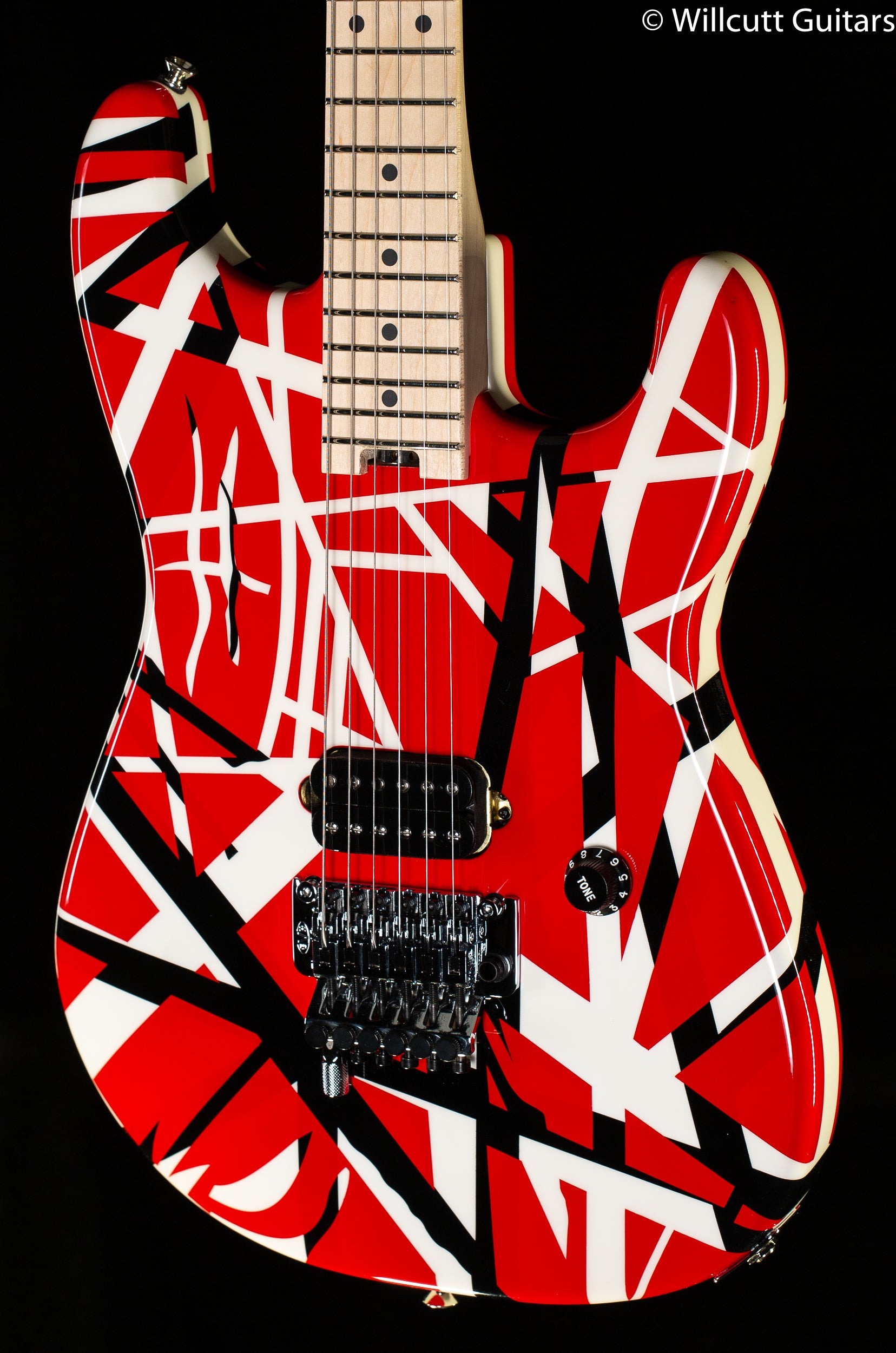 EVH Striped Series Red with Black Stripes (030) - Willcutt Guitars