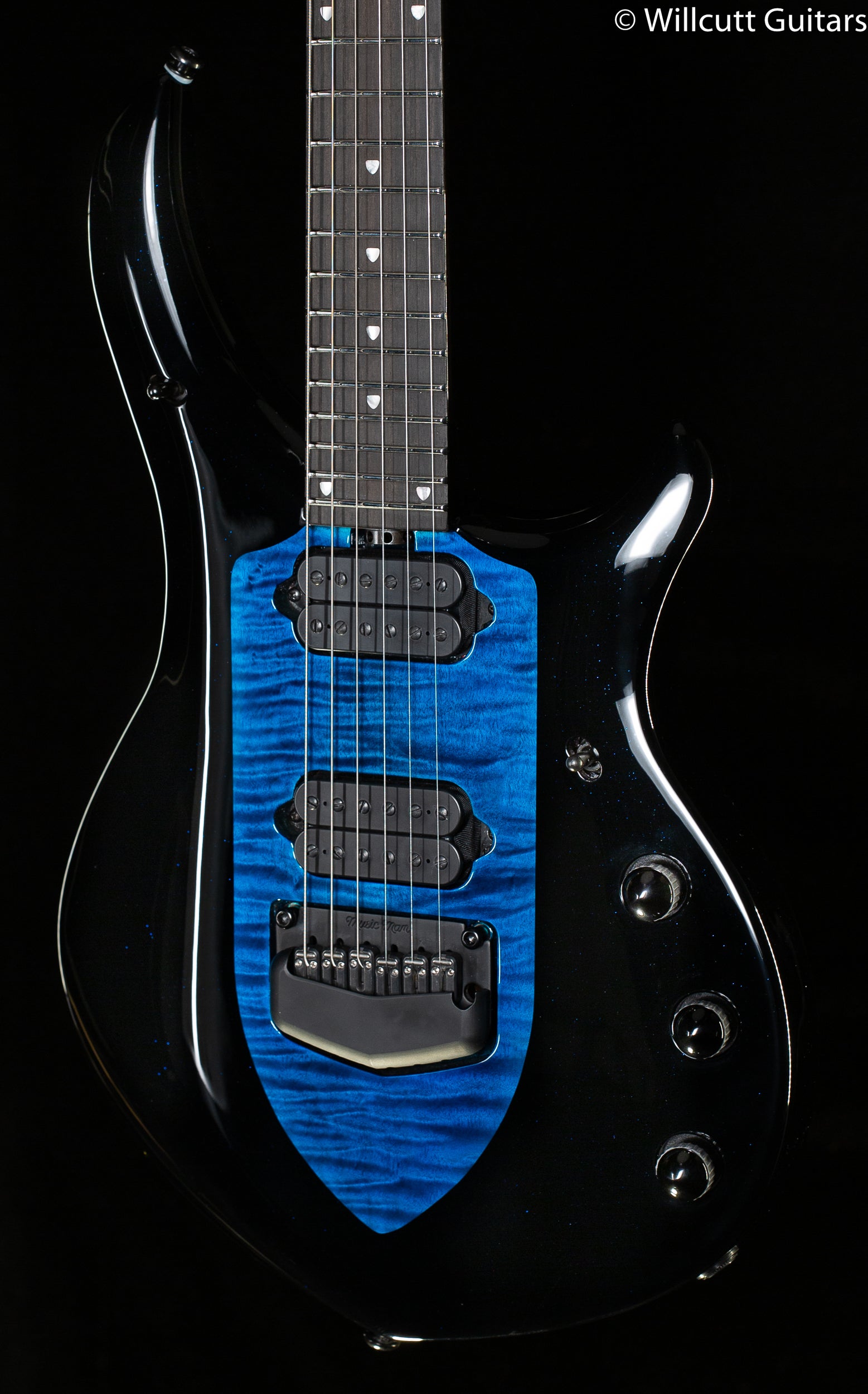 Ernie Ball Music Man Luke L4 SSS Trem Diesel Blue (632) - Willcutt Guitars