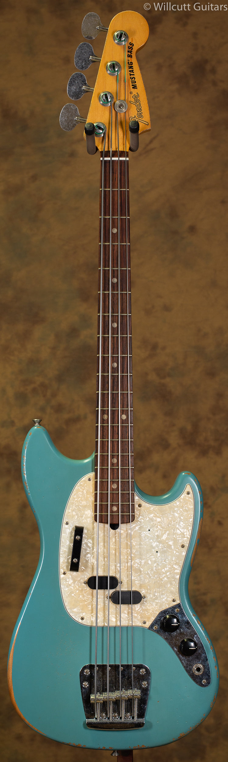 Fender USED JMJ Road Worn Mustang Bass Daphne Blue - Willcutt Guitars