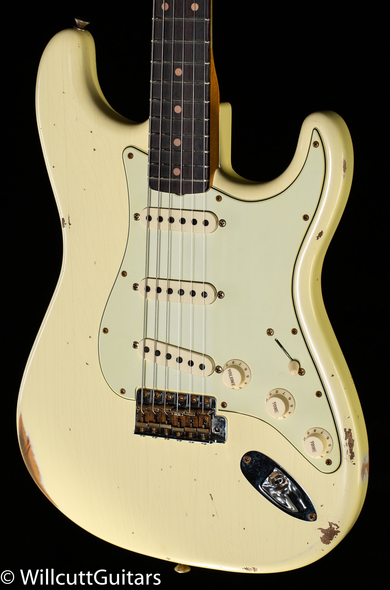 Fender Custom Shop 63" 1963 Stratocaster Relic Vintage White C - Willcutt