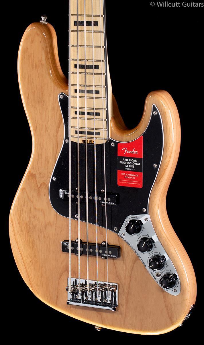 Fender American Elite Jazz Bass V Natural Willcutt Guitars