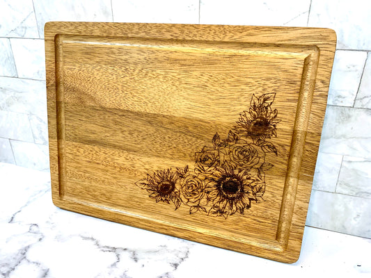 Sunflower Personalized Wedding Cutting Board – MixMatched Creations