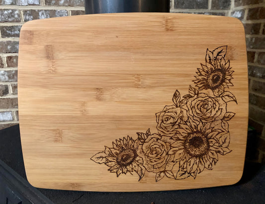 Horse & Sunflower Cutting Board – MixMatched Creations