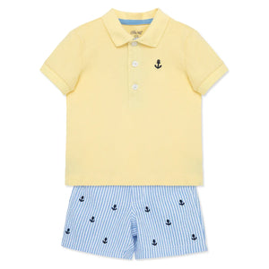 Anchor Polo Toddler Short Set - PEEK A BOO