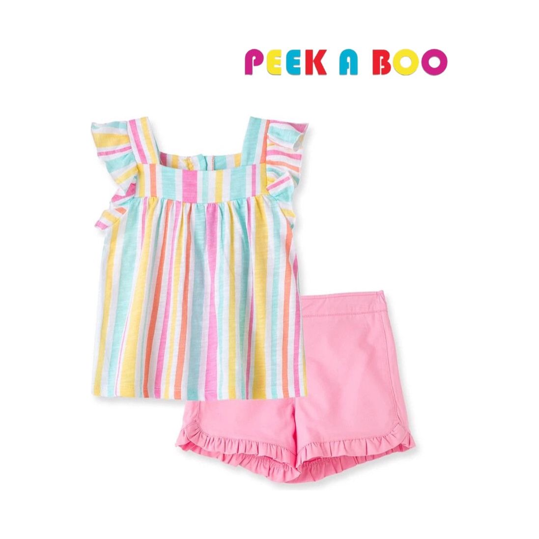 Multi Stripe Woven Short Set