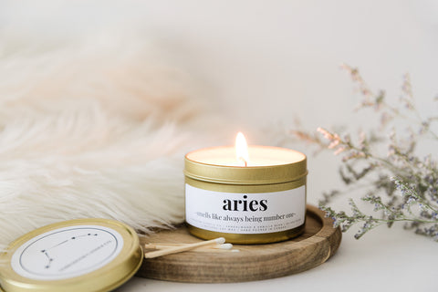 Aries soy candle