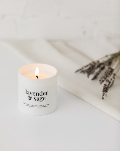 lavender and sage relaxation candle