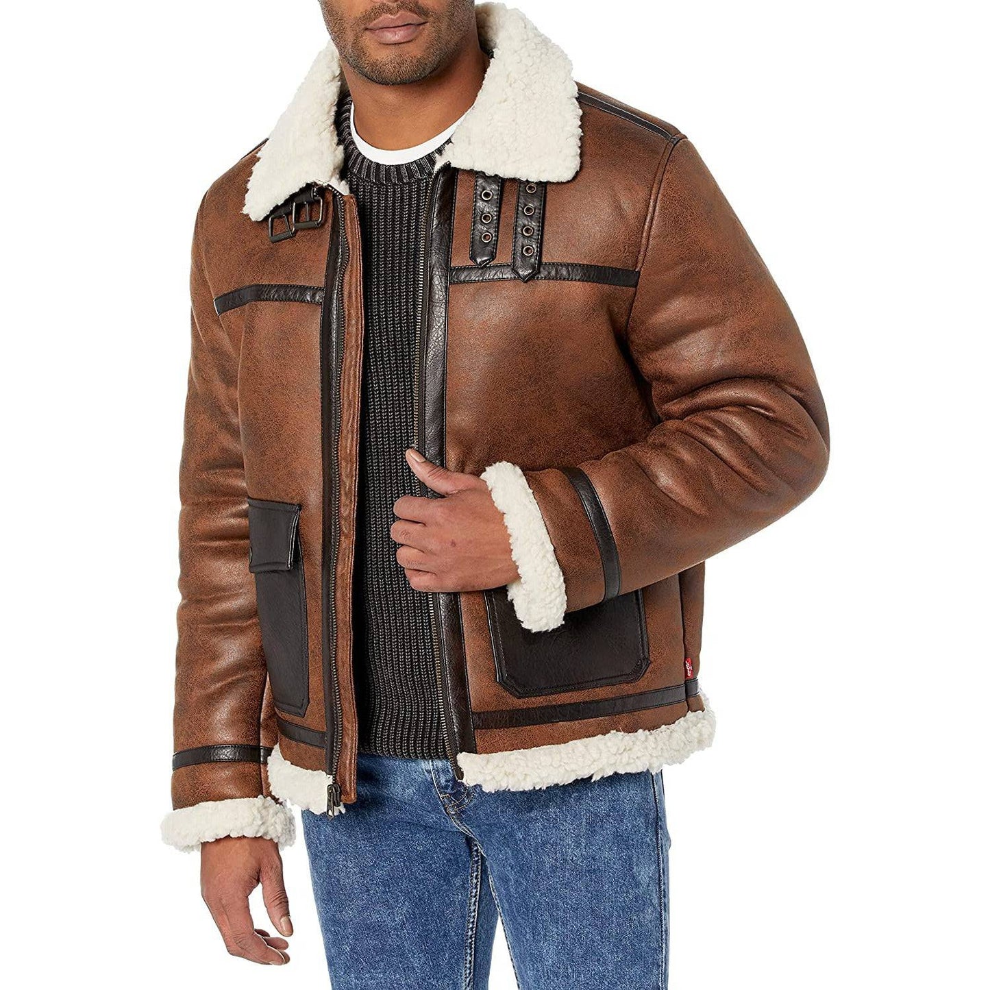 Levi's Men's Faux Shearling Aviator Jacket