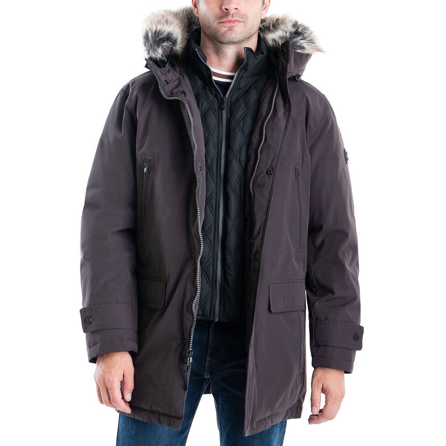 michael kors men's hooded bib snorkel coat