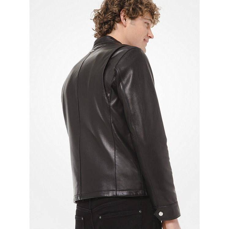 michael kors men's leather jacket