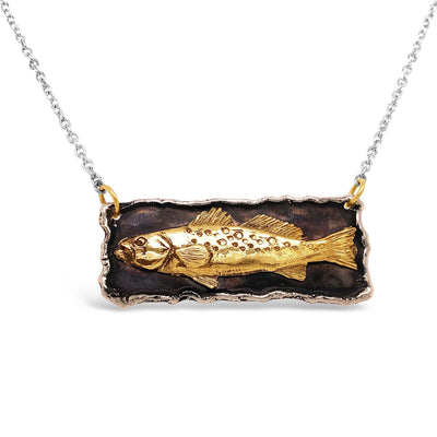 14ky Gold Speckled Trout Necklace – David Pierson Designs