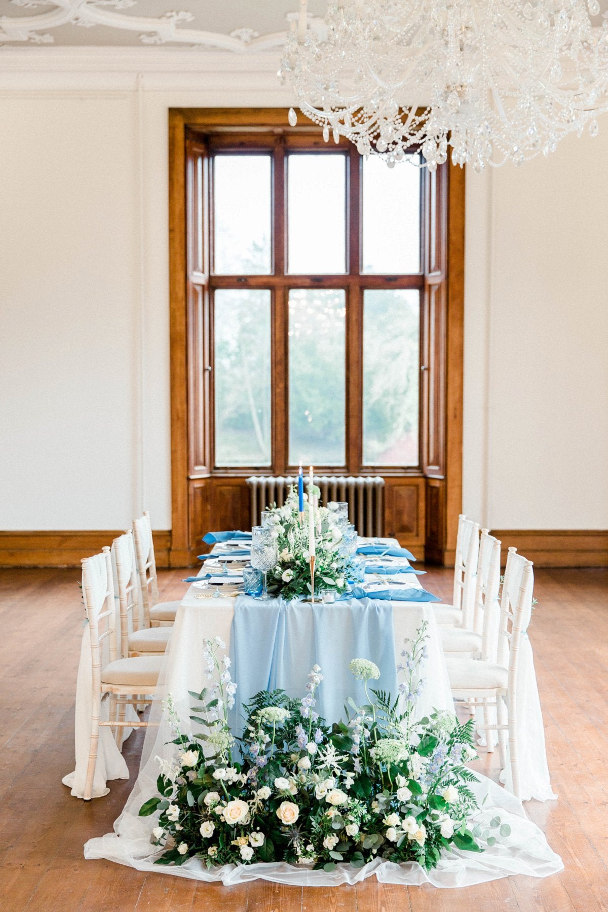 Dusky Blue Styled Shoot at Thicket Priory