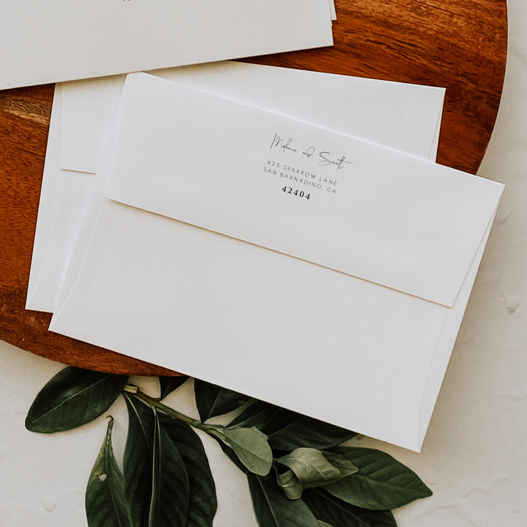 wedding envelope address template