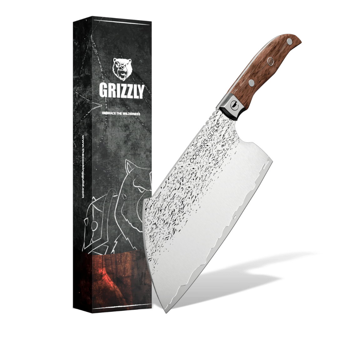 Image of Grizzly Serbian Cleaver | Forged Japanese San Mai Steel