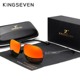 KINGSEVEN Aviator Style Aluminum Polarized Sunglasses