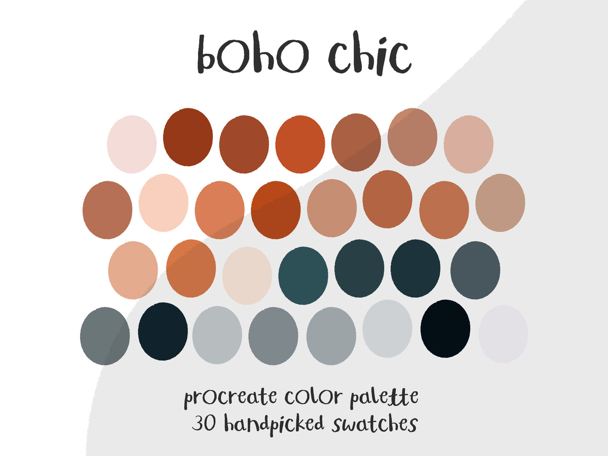 Color Palette for Procreate | Boho Chic – SuperNiceStuff