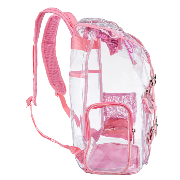 Heavy Duty Clear Backpack / Urban Knapsack With Front And Side Pouches ...