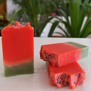 Watermelon cold process soap